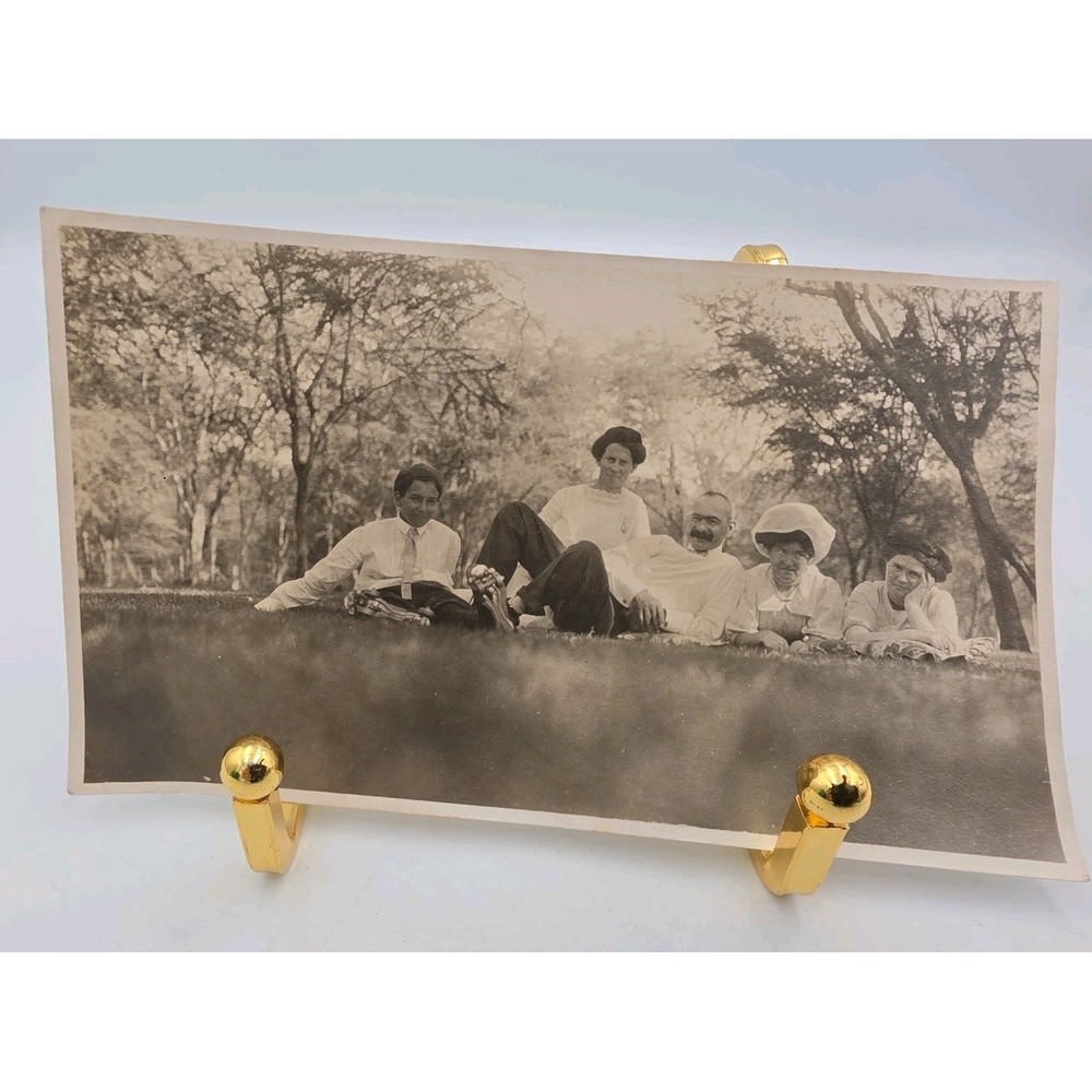 Vintage Black And White Photo Of Family At Brunch
